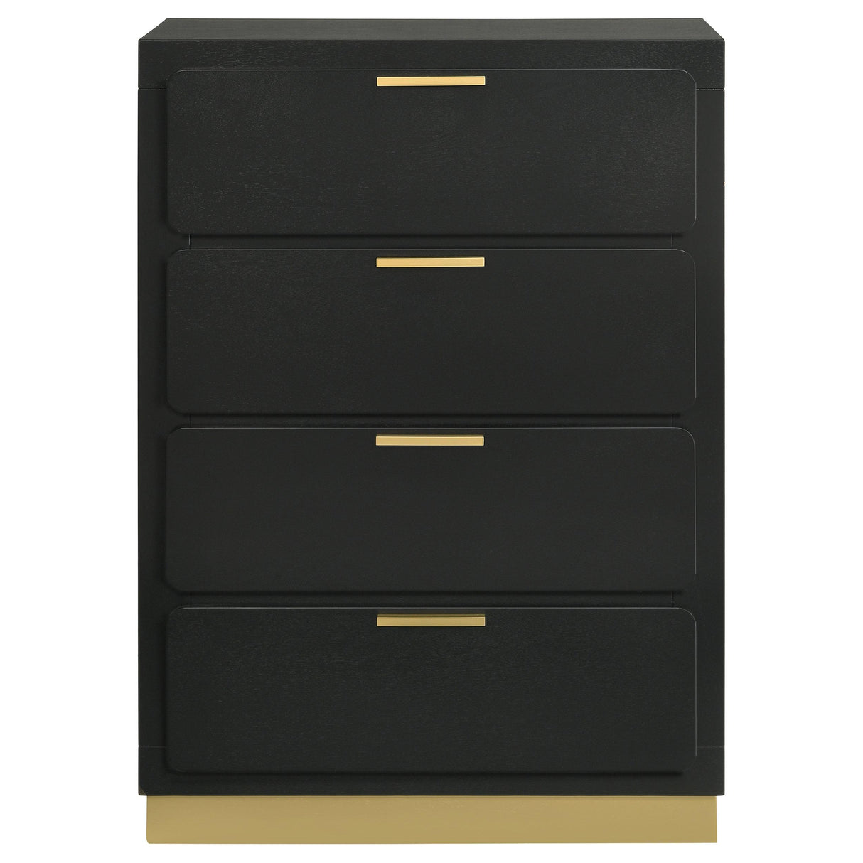  Coaster Furniture Caraway 224785 4-Drawer Bedroom Chest - Black IMAGE 3