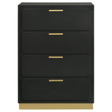  Coaster Furniture Caraway 224785 4-Drawer Bedroom Chest - Black IMAGE 3