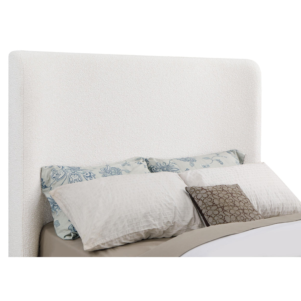  Coaster Furniture Nala 302046KE Upholstered Eastern King Sleigh Bed - Cream IMAGE 5
