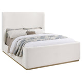  Coaster Furniture Nala 302046Q Upholstered Queen Sleigh Bed - Cream IMAGE 1