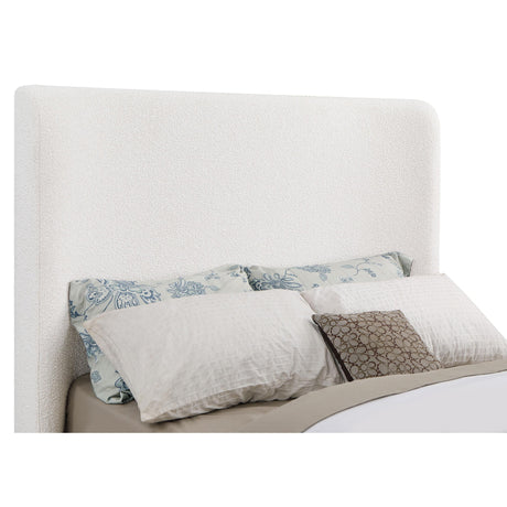  Coaster Furniture Nala 302046Q Upholstered Queen Sleigh Bed - Cream IMAGE 5