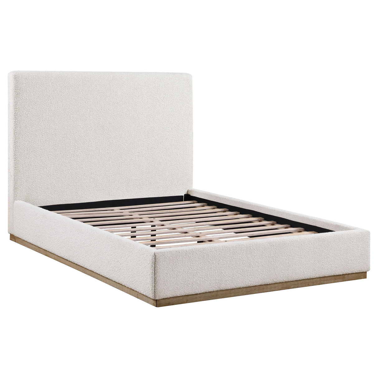  Coaster Furniture Knox 302053KE Upholstered Eastern King Panel Bed - Cream IMAGE 3