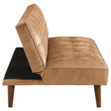  Coaster Furniture Jenson 360234 Upholstered Tufted Convertible Sofa Bed - Saddle Brown IMAGE 10