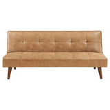  Coaster Furniture Jenson 360234 Upholstered Tufted Convertible Sofa Bed - Saddle Brown IMAGE 5