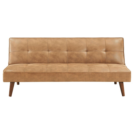  Coaster Furniture Jenson 360234 Upholstered Tufted Convertible Sofa Bed - Saddle Brown IMAGE 5