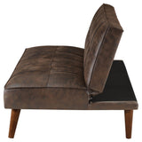  Coaster Furniture Jenson 360237 Upholstered Tufted Convertible Sofa Bed - Dark Coffee IMAGE 7