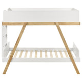  Coaster Furniture Frankie 460570T Wood Twin Over Twin Bunk Bed - White and Natural IMAGE 3