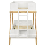  Coaster Furniture Frankie 460570T Wood Twin Over Twin Bunk Bed - White and Natural IMAGE 4