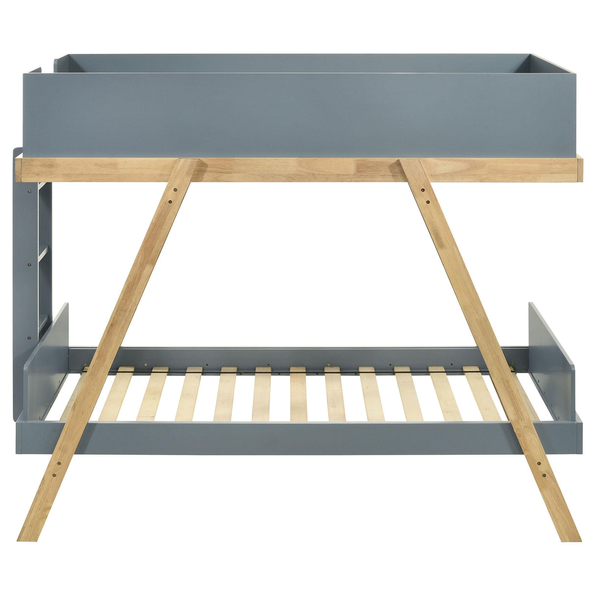  Coaster Furniture Frankie 460572T Wood Twin Over Twin Bunk Bed - Blue and Natural IMAGE 3
