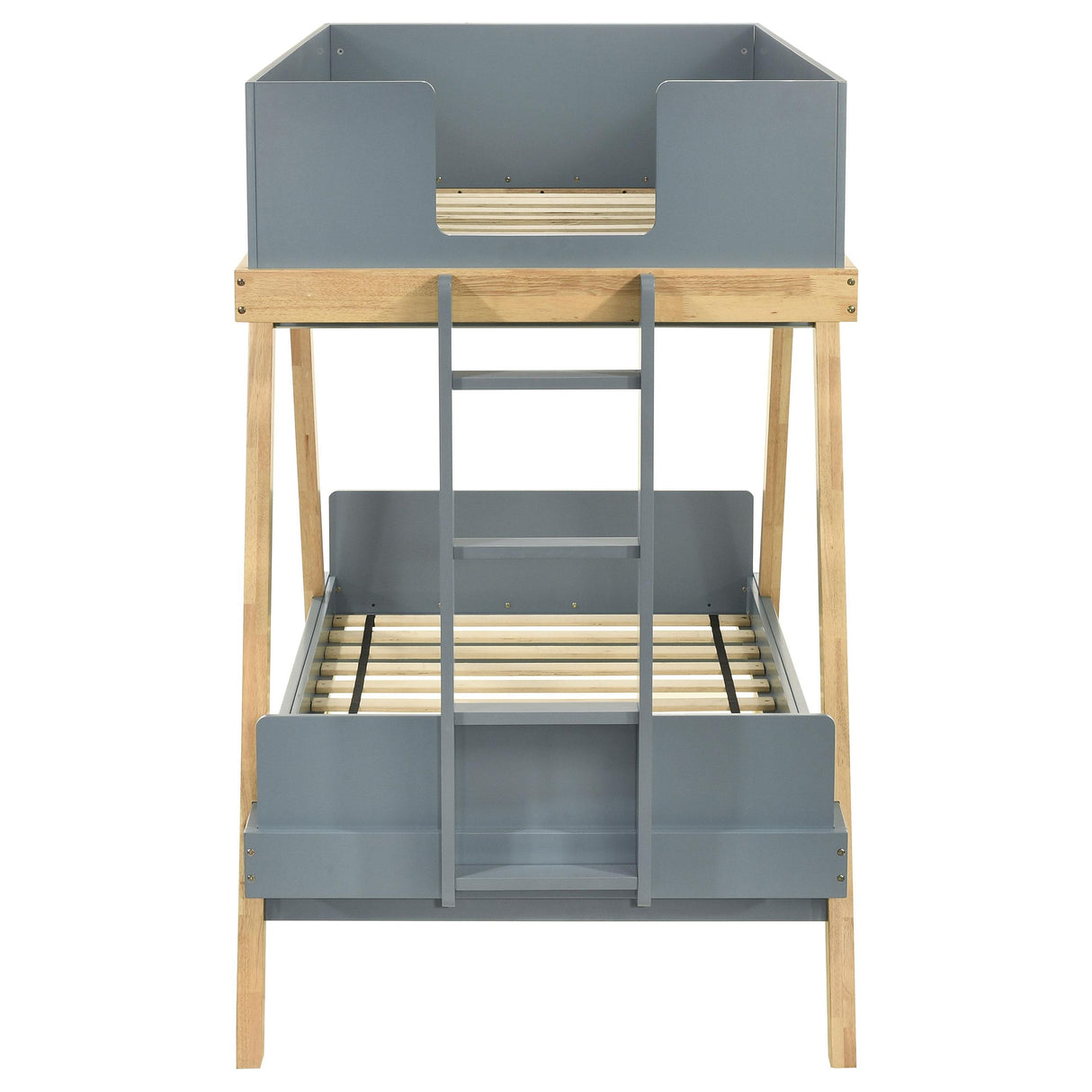  Coaster Furniture Frankie 460572T Wood Twin Over Twin Bunk Bed - Blue and Natural IMAGE 4