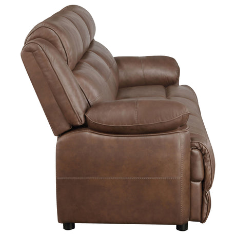  Coaster Furniture Ellington 508281 Upholstered Padded Arm Sofa - Dark Brown IMAGE 9