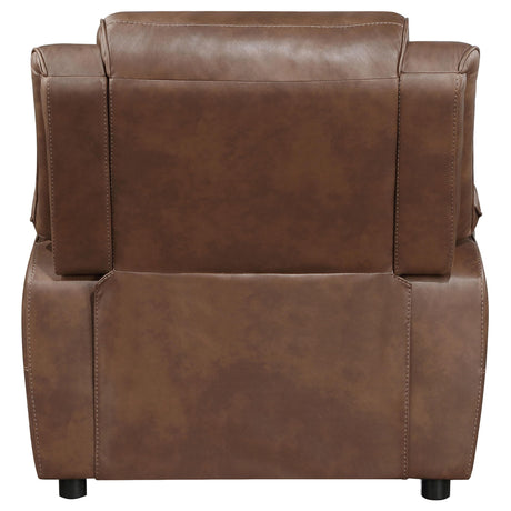  Coaster Furniture Ellington 508283 Upholstered Padded Arm Accent Chair - Dark Brown IMAGE 6
