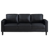  Coaster Furniture Ruth 508361 Upholstered Track Arm Sofa - Black IMAGE 3