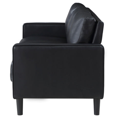  Coaster Furniture Ruth 508361 Upholstered Track Arm Sofa - Black IMAGE 5
