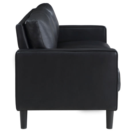  Coaster Furniture Ruth 508361 Upholstered Track Arm Sofa - Black IMAGE 8
