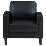  Coaster Furniture Ruth 508363 Upholstered Track Arm Accent Chair - Black IMAGE 3