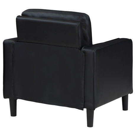  Coaster Furniture Ruth 508363 Upholstered Track Arm Accent Chair - Black IMAGE 7
