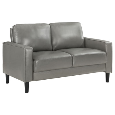  Coaster Furniture Ruth 508366 Upholstered Track Arm Loveseat - Grey IMAGE 1