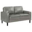  Coaster Furniture Ruth 508366 Upholstered Track Arm Loveseat - Grey IMAGE 1
