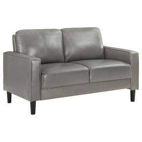  Coaster Furniture Ruth 508366 Upholstered Track Arm Loveseat - Grey IMAGE 1
