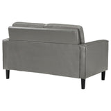  Coaster Furniture Ruth 508366 Upholstered Track Arm Loveseat - Grey IMAGE 6