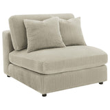  Coaster Furniture Blaine 509897 Upholstered Armless Chair - Sand IMAGE 1