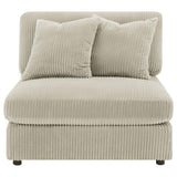  Coaster Furniture Blaine 509897 Upholstered Armless Chair - Sand IMAGE 3