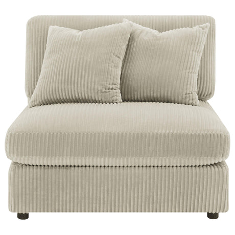  Coaster Furniture Blaine 509897 Upholstered Armless Chair - Sand IMAGE 3