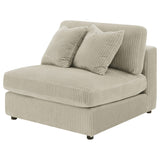  Coaster Furniture Blaine 509897 Upholstered Armless Chair - Sand IMAGE 4