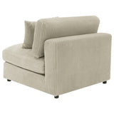  Coaster Furniture Blaine 509897 Upholstered Armless Chair - Sand IMAGE 6