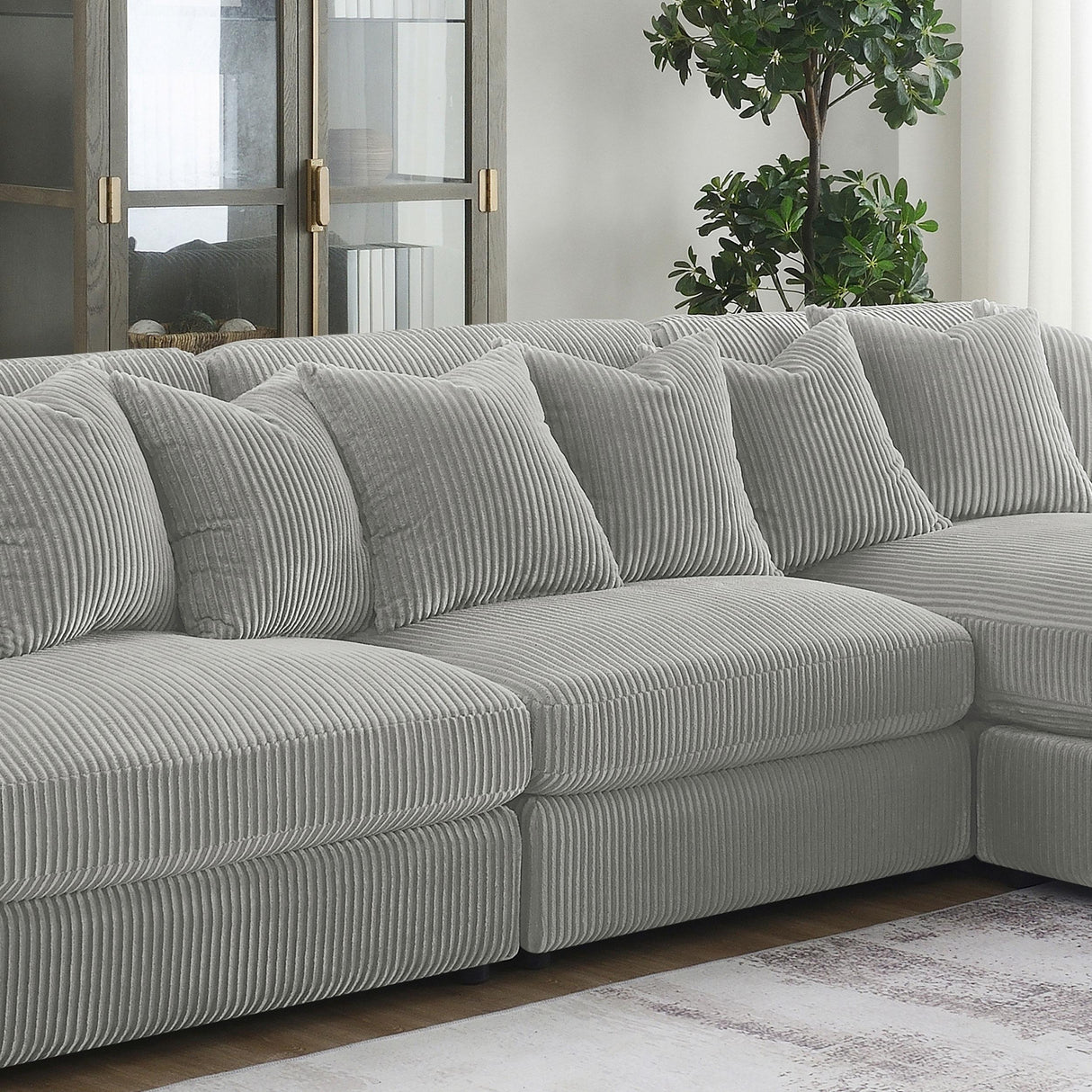  Coaster Furniture Blaine 509997 Upholstered Armless Chair - Fog IMAGE 2