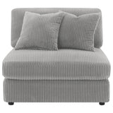  Coaster Furniture Blaine 509997 Upholstered Armless Chair - Fog IMAGE 3
