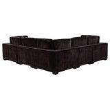 Coaster Furniture Lakeview 551464-SETA 5 pc Upholstered Modular Sectional Sofa - Dark Chocolate IMAGE 4