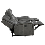  Coaster Furniture Raelynn 603191 Upholstered Track Arm Motion Sofa - Grey IMAGE 7