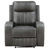  Coaster Furniture Raelynn 603193 Upholstered Track Arm Recliner - Grey IMAGE 5