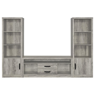  Coaster Furniture Burke 701024-SET 3-Piece Entertainment Center - Grey Driftwood IMAGE 1