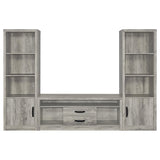  Coaster Furniture Burke 701024-SET 3-Piece Entertainment Center - Grey Driftwood IMAGE 1