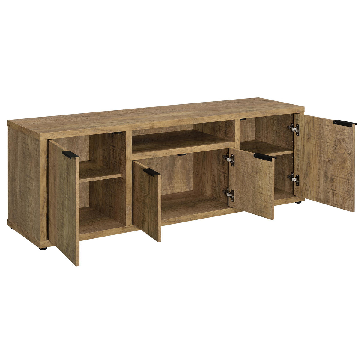  Coaster Furniture Tabby 701702-SET 3-Piece Entertainment Center With 60" TV Stand - Mango IMAGE 3
