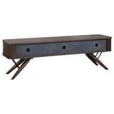  Coaster Furniture Valna 701713 Wood 71" TV Stand with Sliding Doors - Walnut IMAGE 6