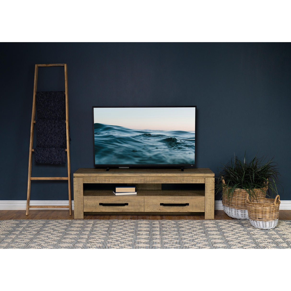  Coaster Furniture Elkton 701980 2-Drawer Engineered Wood 59" TV Stand - Mango IMAGE 10
