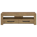  Coaster Furniture Elkton 701980 2-Drawer Engineered Wood 59" TV Stand - Mango IMAGE 3
