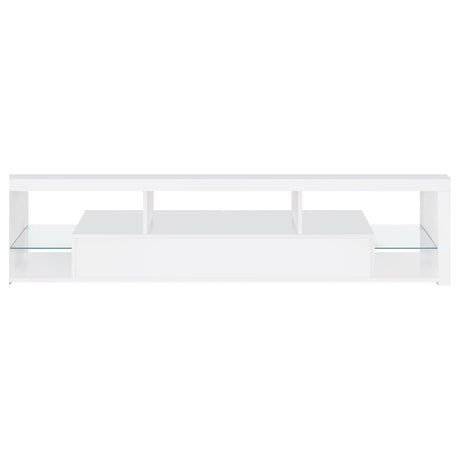 Coaster Furniture Jude 704251-SET 3-Piece Entertainment Center with 71" TV Stand - White High Gloss IMAGE 7
