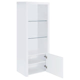 Coaster Furniture Jude 704251-SET 3-Piece Entertainment Center with 71" TV Stand - White High Gloss IMAGE 9