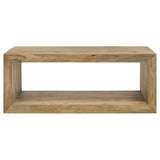  Coaster Furniture Benton 704838 Rectangular Solid Wood Coffee Table - Natural IMAGE 3