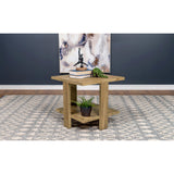  Coaster Furniture Dawn 707717 Square Engineered Wood End Table - Mango Brown IMAGE 2