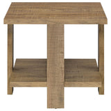  Coaster Furniture Dawn 707717 Square Engineered Wood End Table - Mango Brown IMAGE 3