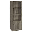  Coaster Furniture Burke 707726 3-shelf Engineered Wood Media Tower - Grey Driftwood IMAGE 1