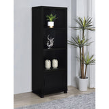  Coaster Furniture Jupiter 707756 3-shelf Engineered Wood Media Tower - Black IMAGE 2
