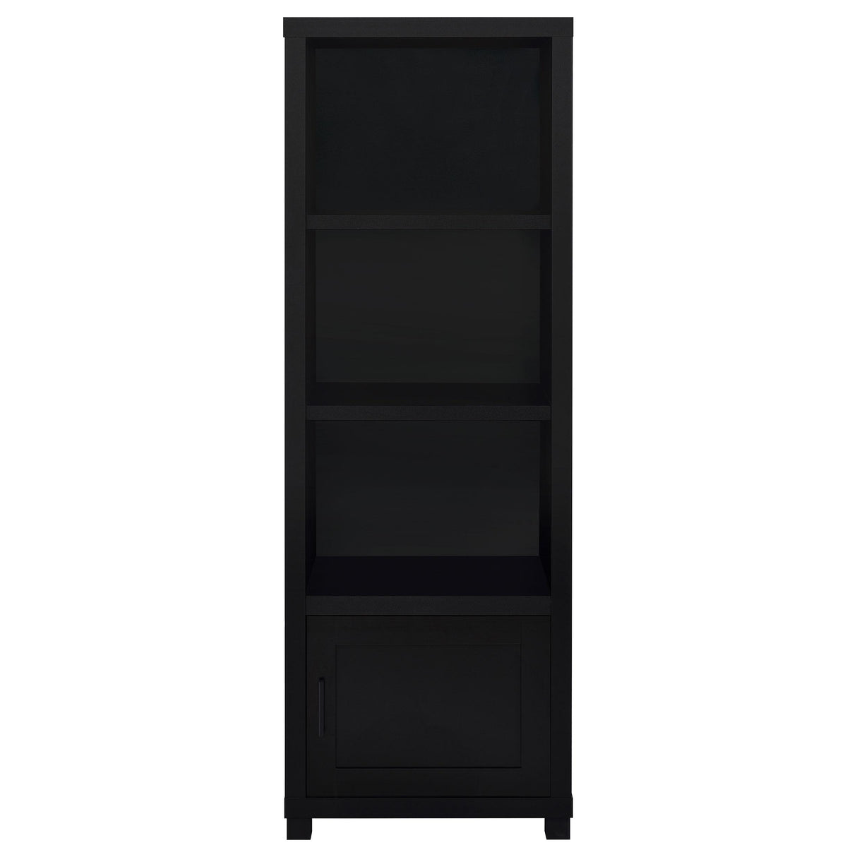  Coaster Furniture Jupiter 707756 3-shelf Engineered Wood Media Tower - Black IMAGE 4