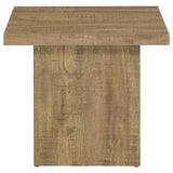  Coaster Furniture Devar 708067 Square Engineered Wood End Table - Mango Brown IMAGE 3